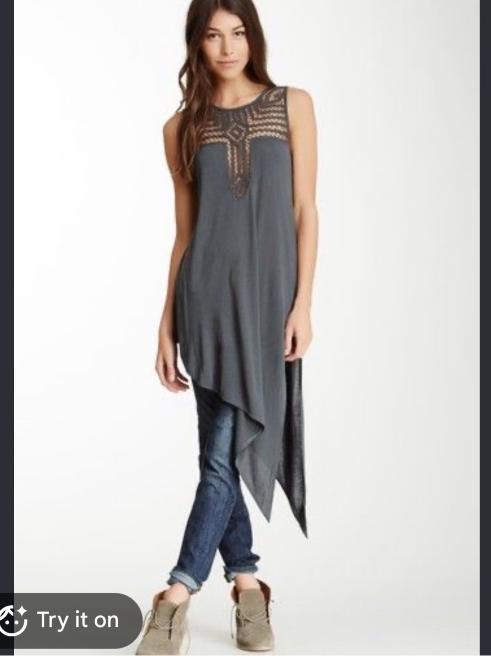 Free People Saturn Moon Asymmetrical Tunic M
